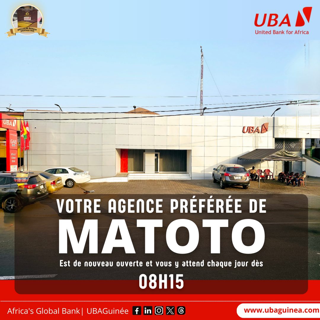 Découvrez la rénovation spectaculaire de l'agence UBA à Matoto, redéfinissant l'expérience bancaire avec un nouvel espace moderne et convivial.
